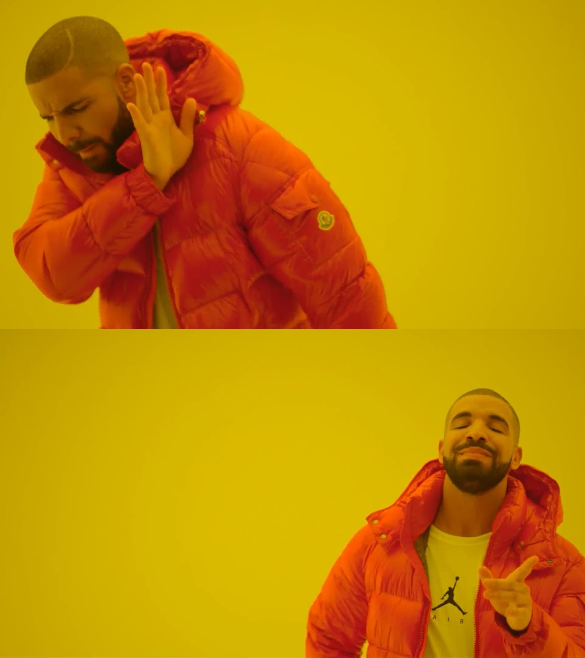 Drake Meme Avoiding